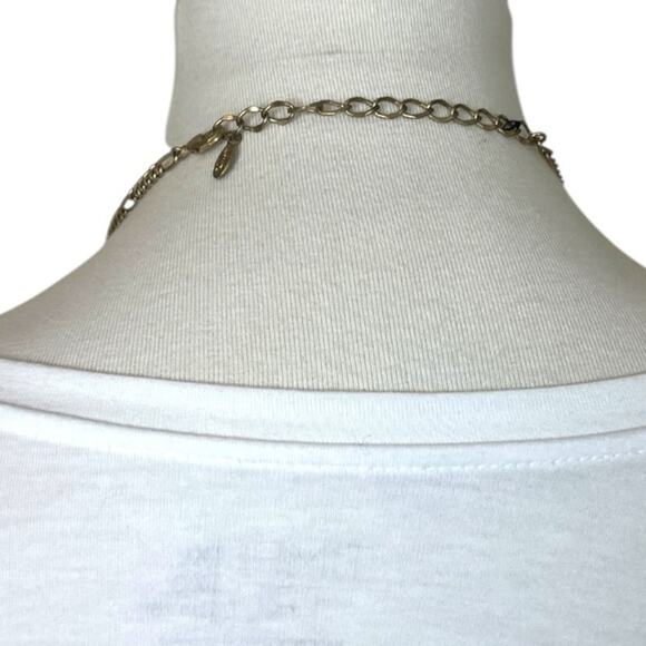 Cookie Lee Women’s Necklace Bracelet Set Multi Strand Beaded Orange Gold 17” - Picture 12 of 14